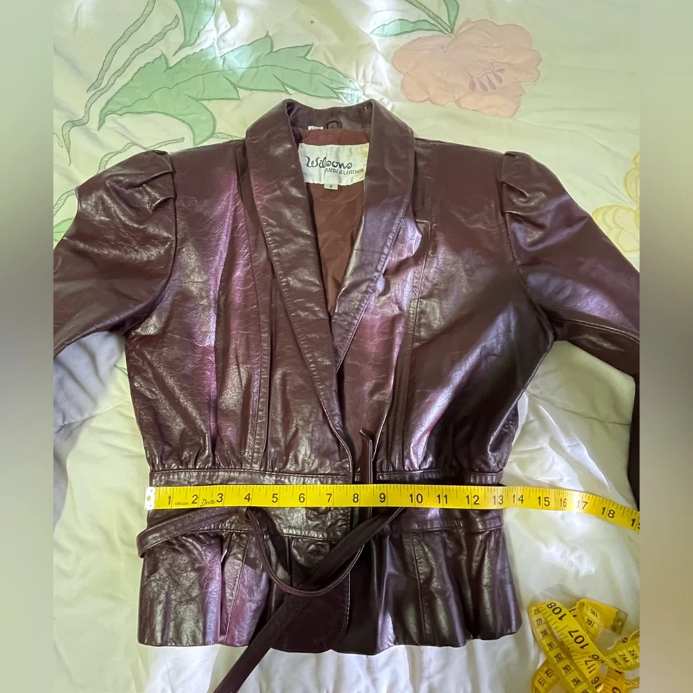 Wilson VTG Leather Women's Deep Burgundy Jacket - Picture 5 of 8